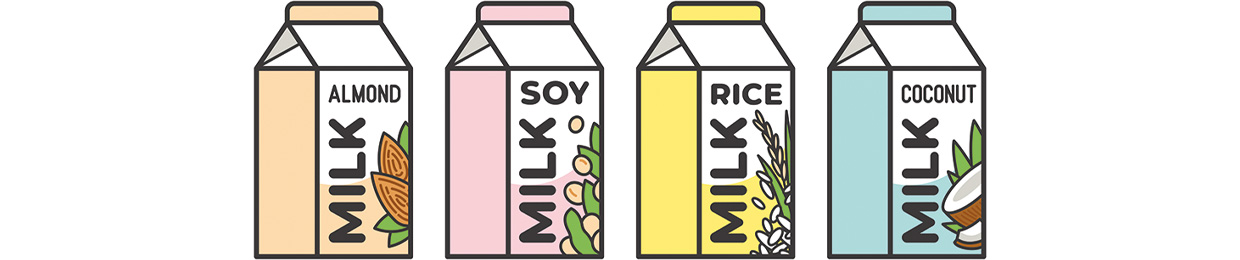 Différents laits végétaux
