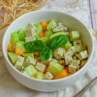 Recette salade melon tofu concombre