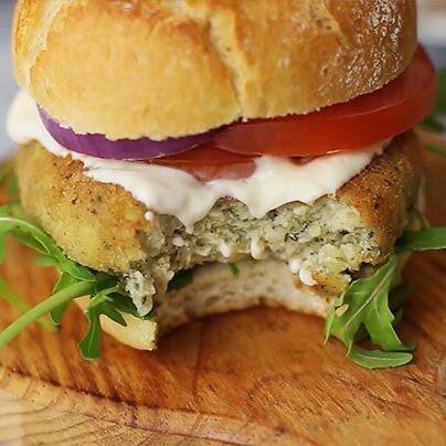 Recette burger au poisson pané vegan