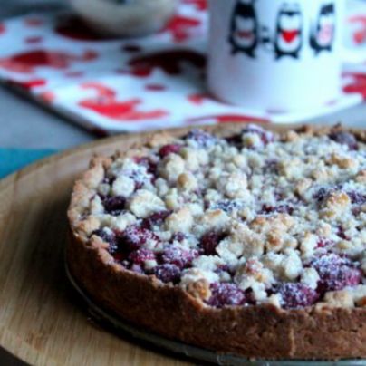 Recette tarte crumble aux framboises