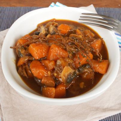 Recette butternut et champignons