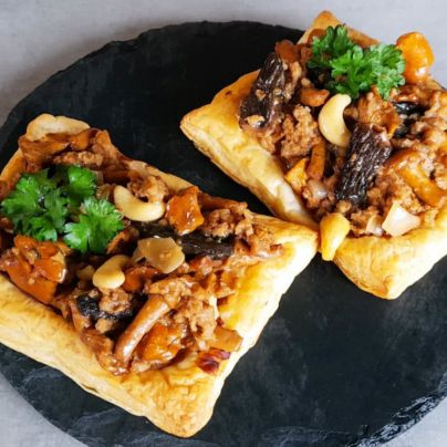 Recette feuilletés aux champignons