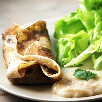 Recette cr&ecirc;pes aux champignons