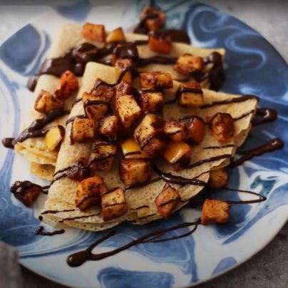 Recette cr&ecirc;pes vegan aux pommes